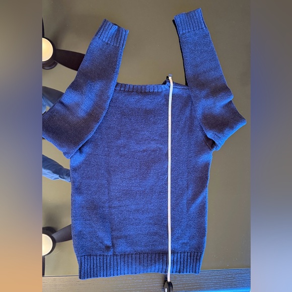 POLO RALPH LAUREN - Polo Bear Navy Crewneck Sweater with Red Accent - Picture 7 of 9